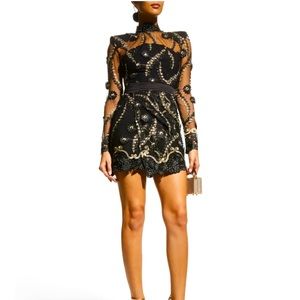 ZHIVAGO Raise Your Hand Embellished Mini Dress